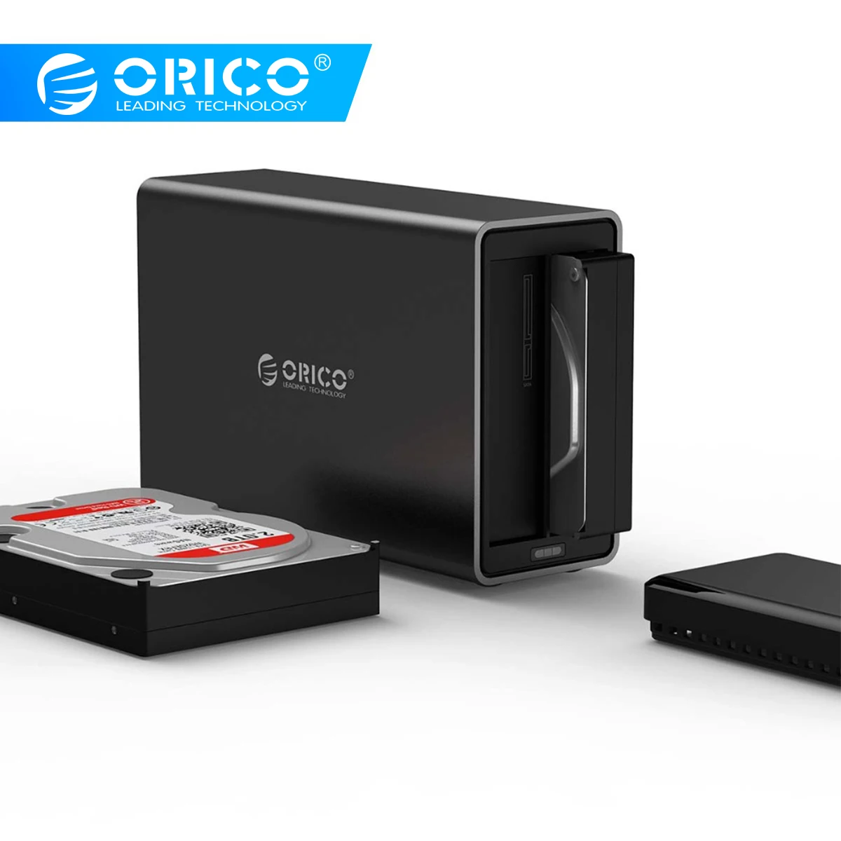 ORICO 2 Bay 3,5 type-c Алюминиевый жесткий диск Внешний корпус USB3.1 для SATA3.0 HDD Чехол Поддержка 5 Гбит/с UASP 12V4A 20 ТБ