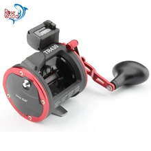 Палисандр литой барабан Рыболовная катушка правая рука S.S шарикоподшипники морской Троллинг катушки с электрической глубины подсчета мультипликатор