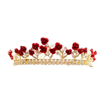 

Rose Vintage Princess Crystal Headbands Wedding Hair Accessories Rhinestone Tiaras Crown