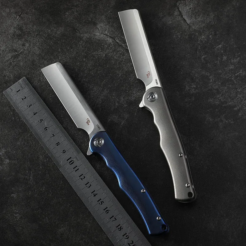 

CH original authentic man razor TC4 titanium alloy handle pocket knife S35VN ball bearing tumbling folding hunting EDC tool
