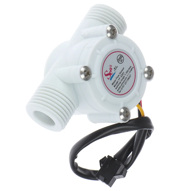 1/" датчик расхода воды 1-30л/мин зал расходомер датчик температуры для Arduino турбинный расходомер нагревательный прибор