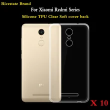 Ricestate 10 шт. ультратонкий прозрачный мягкий чехол из ТПУ для Xiaomi Redmi 2 3 3 S 4 4X 4A Pro Note 2 3 4 Pro Note 4X прозрачная задняя крышка