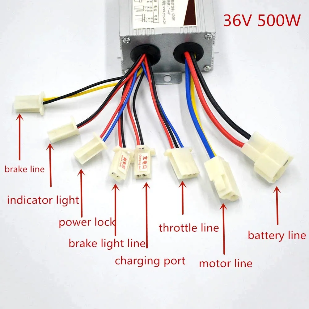 Perfect 24V 36V 48V 250W 350W 500W DC bike motor brushed controller for electric bike scooter e-bike electric bicycle ebike 3