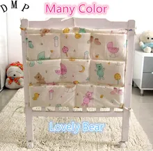 Promotion Cartoon 62 52cm baby bed hanging storage bag newborn crib organizer bags baby toys bag