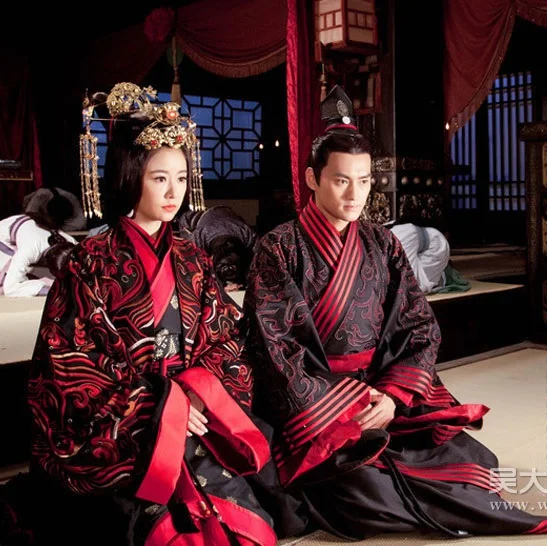 Древний китайский традиционный свадебный костюм ханьфу для пары для нового ТВ Игры Xiu Li Jiang Shan-Chang Ge Xing