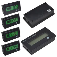 ЖК-дисплей свинцово-кислотная литиевая батарея индикатор емкости Цифровой вольтметр тестер напряжения для 12 в 24 в 36 в 48 в 60 в 72 в 84 в автомобильный аккумулятор