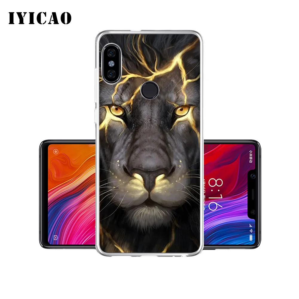IYICAO Cool Animal Wolf lion tiger Мягкий силиконовый чехол для телефона Xiaomi Redmi 4A 5A 6A Note 7 6 5 Pro Plus