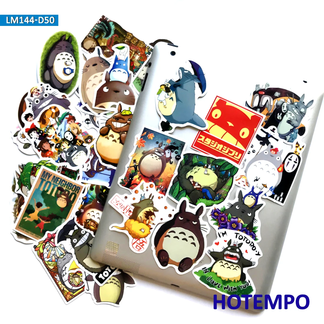 50 قطعة جارتي Totoro Anime فيلم الكرتون لطيف ملصقات ل للهاتف المحمول والحاسوب المحمول الأمتعة الغيتار لوح التزلج الدراجة ملصقات مصورة