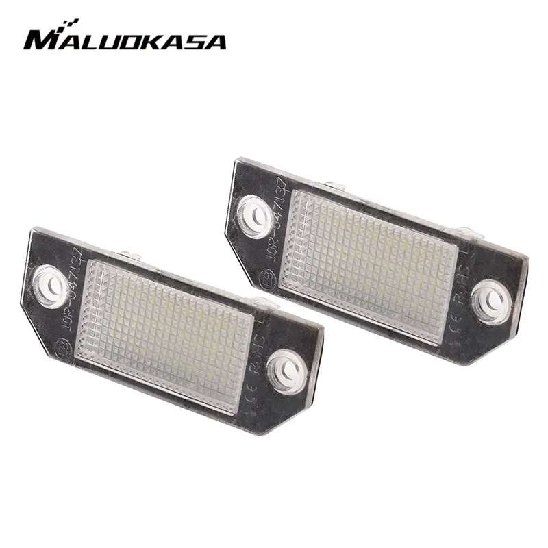 

MALUOKASA 2Pcs 12V White 18 LED Number License Plate Light Lamp for Ford Focus C-MAX I 2003 2004 2005 2006 2007 MK2 2003-2008