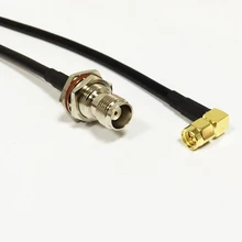 SMA мужчины правый угол переключатель TNC Женский Джек гайка RG58 быстрая 100 см 4" адаптер