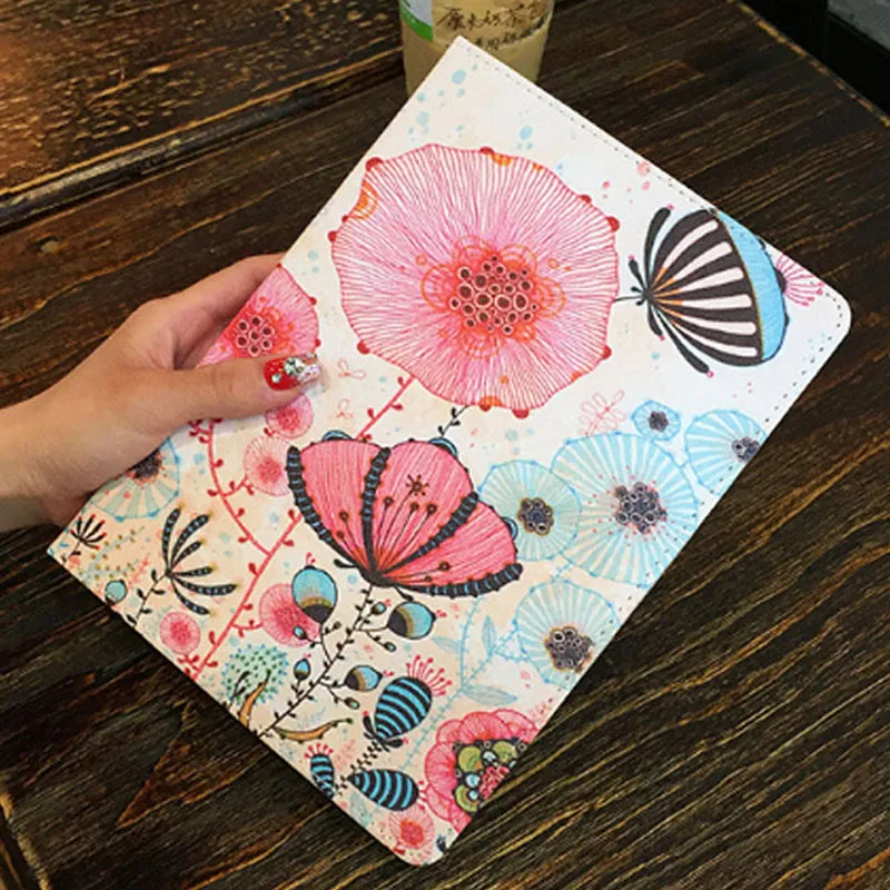 

Case For iPad 2018 2017 9.7 Inch Cartoon cat Cover Flip Smart Stand Cover Silicone Back Leather Case For Apple iPad Air 2 Air 1