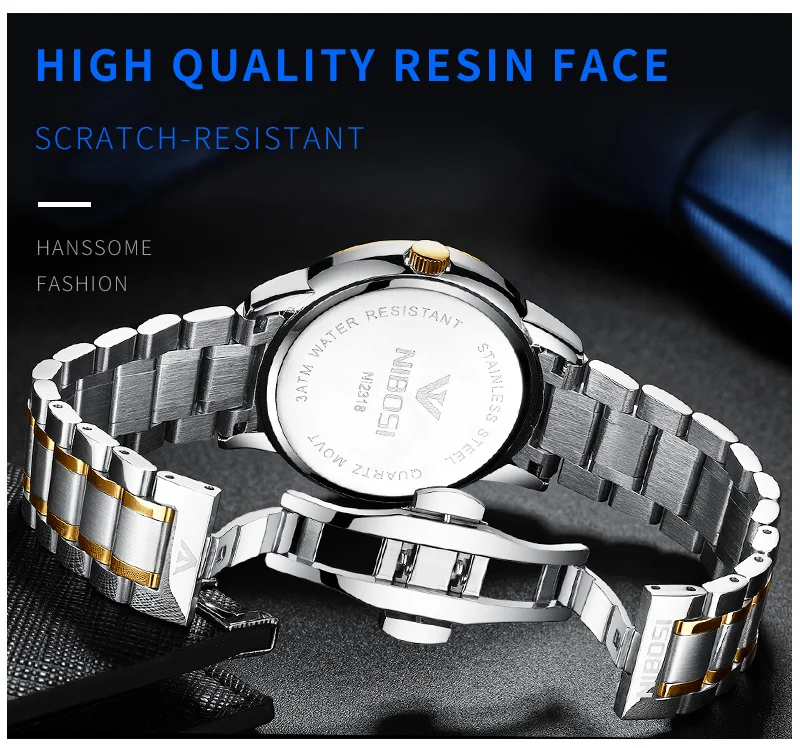 NIBOSI Mens Watch 2018 Luxury Brand Gold Watch Men Waterproof Analog Wristwatch Mens Stainless Steel Clock Men Reloj Hombre 2018 (6)