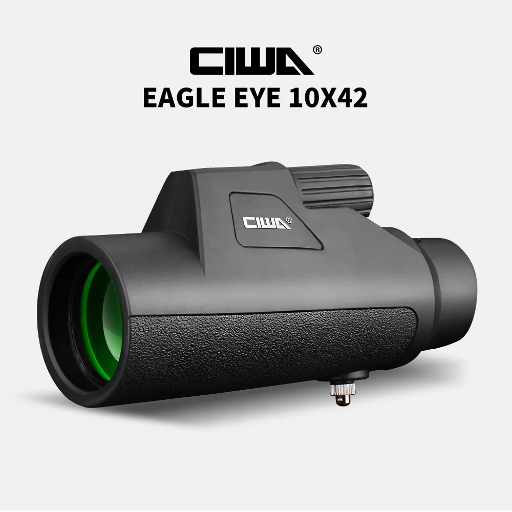 CIWA Professial جيدة HD أحادي الرؤية العين 10X42 قوية واحدة التركيز تلسكوب العدسة HD عالية الطاقة واحد -عدسة أحادي العين