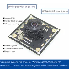 HBVCAM 1MP 1280*720P OV9732 Cmos сенсор UVC USB модуль камеры 160 градусов широкоугольный объектив vga изображение с форматом MJPG и YUY2 видео