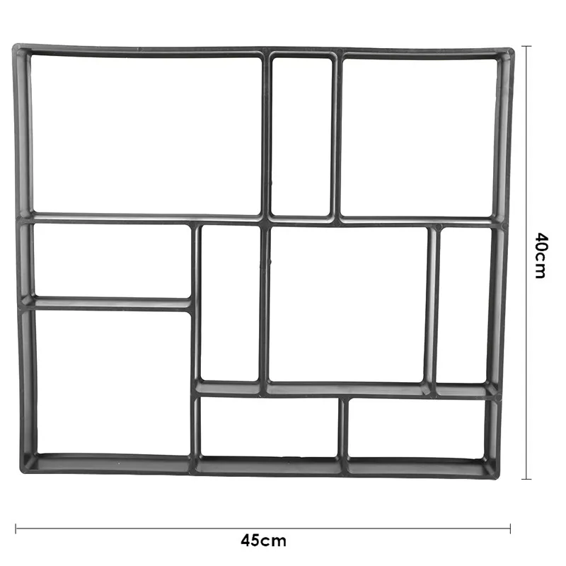 Садовые формы для керамической плитки DIY Пластиковые прогулки вручную дорожный путь производитель сад пропиленовая тротуарная цементная кирпичная каменная бетонная форма - Цвет: Type E