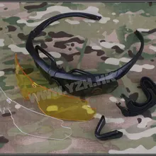 Тактические очки для езды на велосипеде, солнцезащитные очки против ветра-защитные зеркальные линзы Кемпинг Очки для походов GX-800 3 объектива BD2478 черный