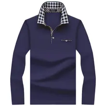 Мужская рубашка-поло, мужские однотонные рубашки с длинным рукавом, Camisa Polo Masculina, повседневные хлопковые полосатые рубашки, большие размеры, S-10XL, новые брендовые футболки