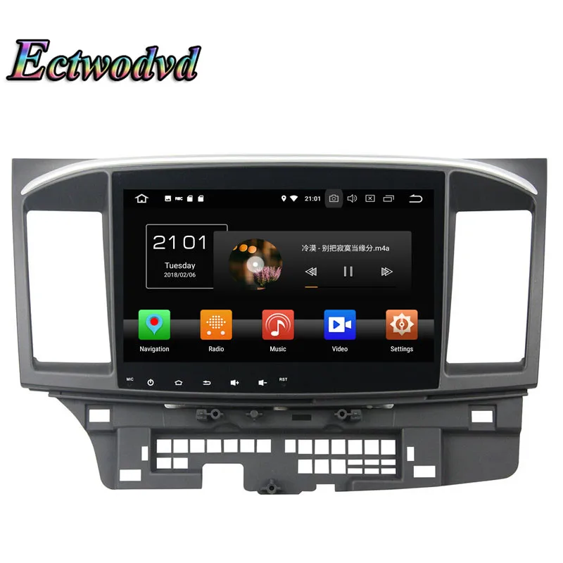 Top Ectwodvd Octa Core 4G RAM 64G ROM Android 9.0 Car Multimedia DVD Player GPS HeadUnit for Mitsubishi Lancer 2015 4