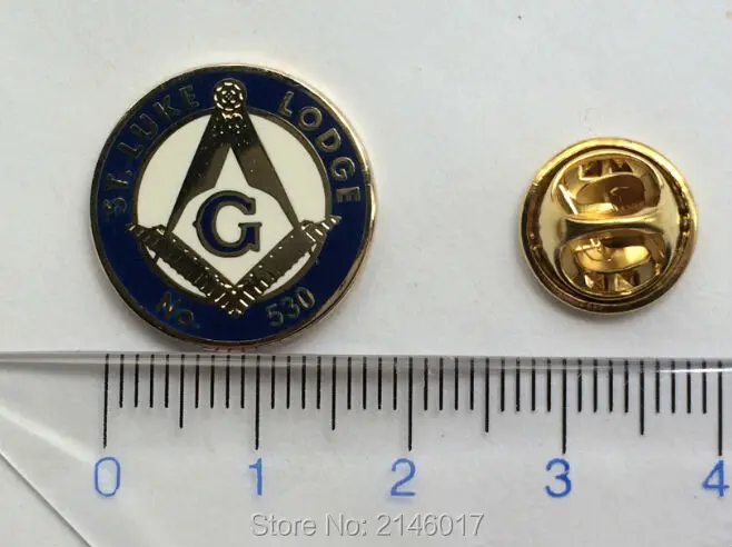 Freemason Masonic ST. Люк домик № 530 заколка на лацкан и значки синие броши в Каменную