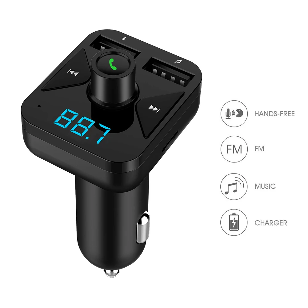 2018 MP3 музыкальный плеер FM-передатчик Bluetooth беспроводное двойное USB-выход