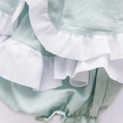 Baby green outfit ,Baby Outfit with lace- Cotton Baby Clothes - Coming Home Outfit - Mini World Outfit (7)_