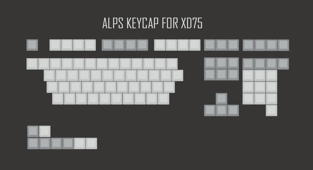 XDA ALPS пустые брелки пустые белые серые для MX механическая клавиатура gh60 покер xd64 xd60 xd68 xd84 xd96 Планк 87 104 ansi tkl