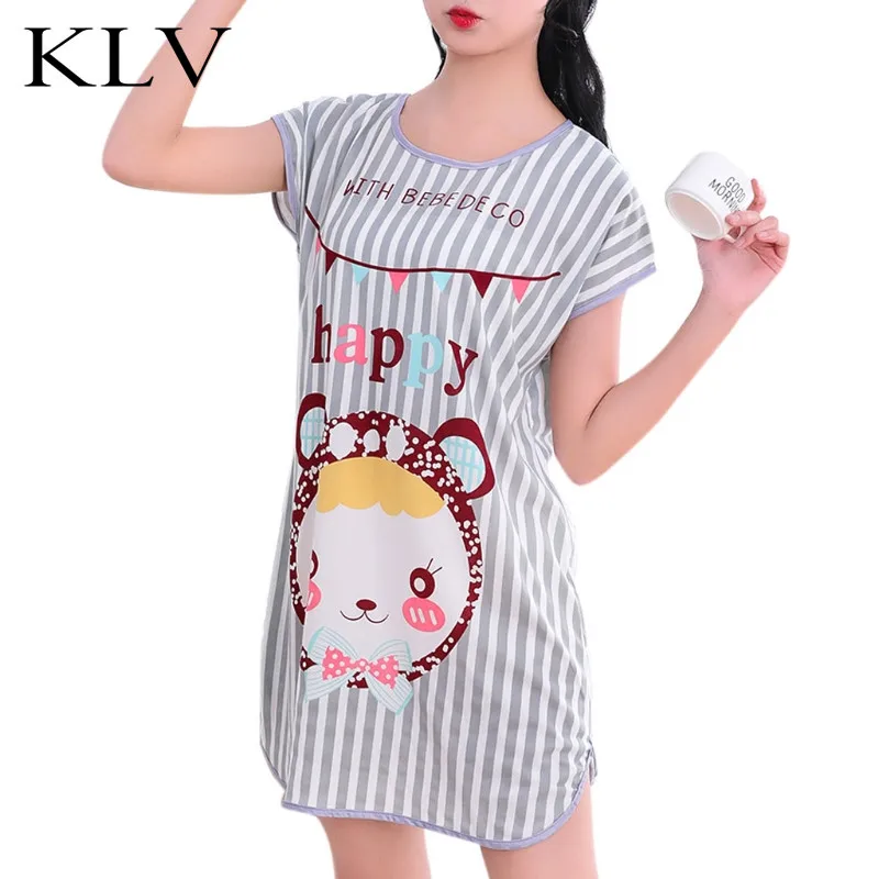 Женская летняя Пижама с коротким рукавом с милым рисунком из мультфильма размера плюс