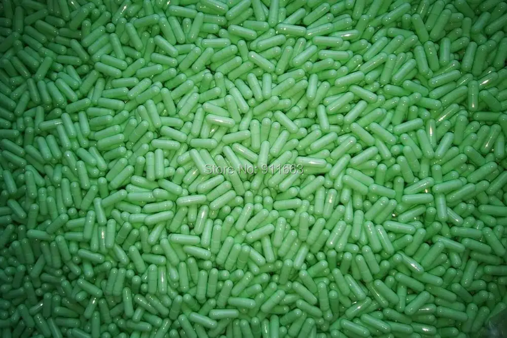 3# 1,000pcs! Light green-Light green colored capsules/gelatin empty capsules sizes 3, closed or seperated capsules available