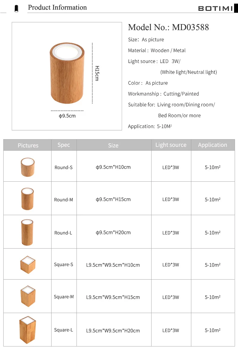 BOTIMI современные светодиодные потолочные лампы для коридора маленькие круглые деревянные потолочные светильники 220 в квадратные кубовидные деревянные фойе светильники