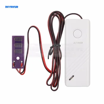 

DIYSEUCR 2pcs Wireless Water Intrusion Detector for Our Related Home Alarm Home Security System 433Mhz Water Sensor