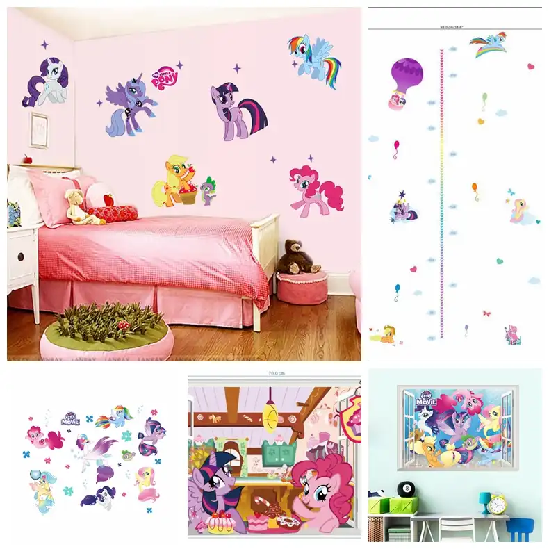Cute Pony Anime Wall Decals My Little Horse 3d Vinyl