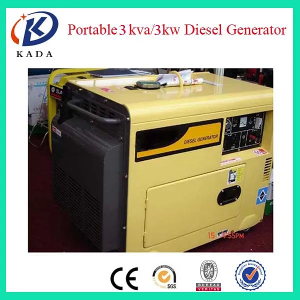 3KVA Air Cooled Diesel Generator Home Use Single Phase Silent Type Diesel Generator 3KW 50HZ 220V 1500RPM