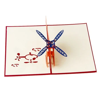 

Perfect-3D Greeting Card Helicopter Anniversary Happy Birthday Christmas Easter Greeting Card
