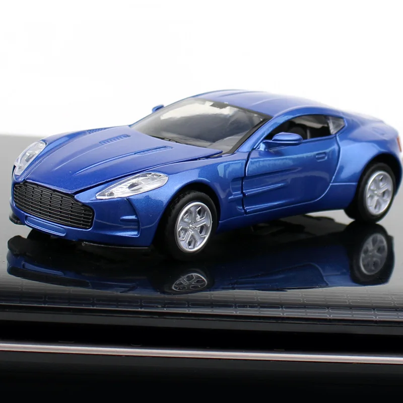 1:32 Diecasts игрушечный транспорт горячее колесо машина Aston Martin Ferraeri спортивный автомобиль модель с автомобилем горячее колесо двери можно открыть игрушку - Цвет: Blue