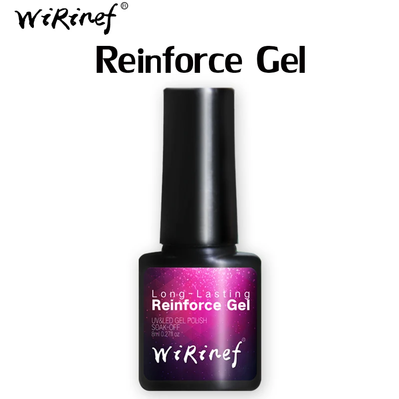 WiRinef верхнее Базовое покрытие, усиленный гель, впитывающий УФ/светодиодный Гель-лак, чистый прозрачный цвет, сильный клей - Цвет: Reinforce Gel