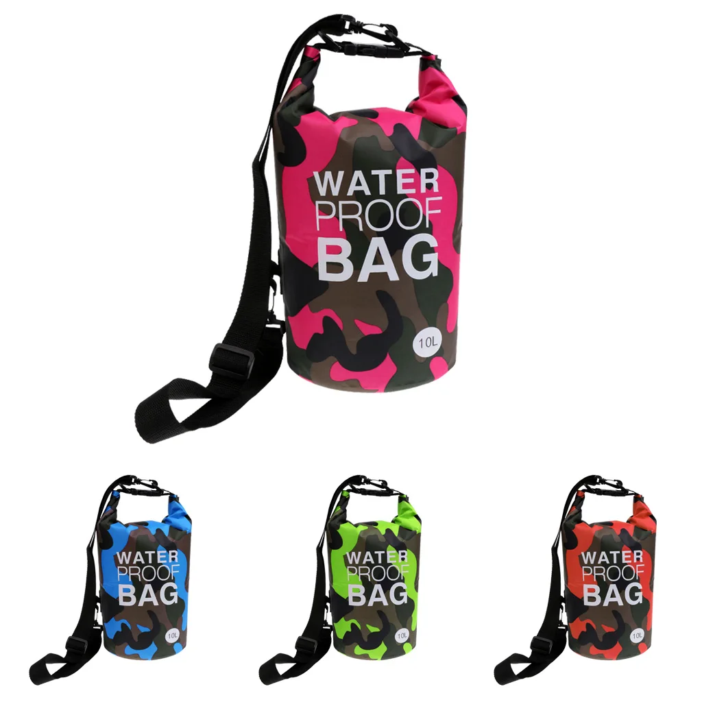 Perfeclan 10L Camo PVC Waterproof Dry Bag Sack for Kayaking Camping Rafting Outdoor Sports Kayak Canoe Boat Accessory 