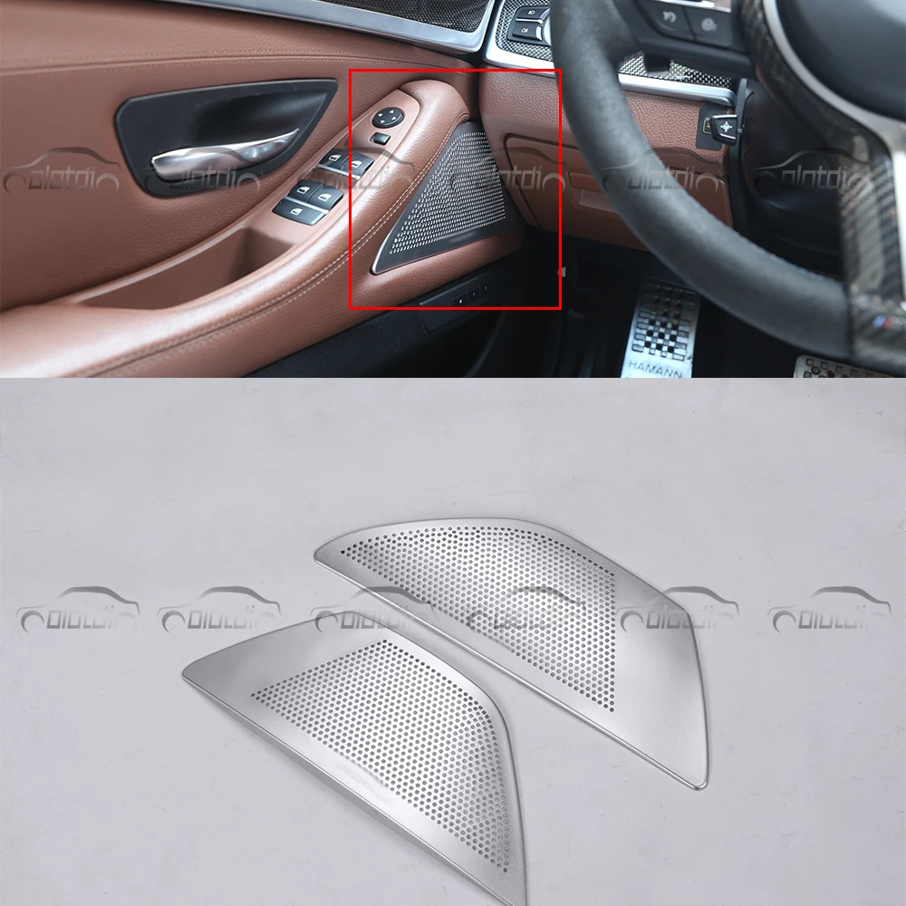 

Car Styling Inner Decoration Interior Mouldings Door Upper Sound Hi-Fi Stereo Speaker Cover Net for BMW 5 Series E39 E60 G30 F10