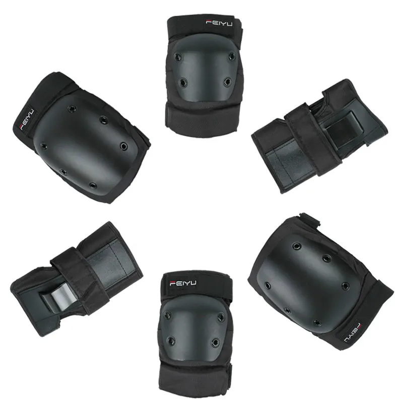 

Professional 6 Pieces/Set Unisex Sport Safety Set Skateboard Skating Skiing Roller Protection Gear Elbow Knee Pads Wrist Guard