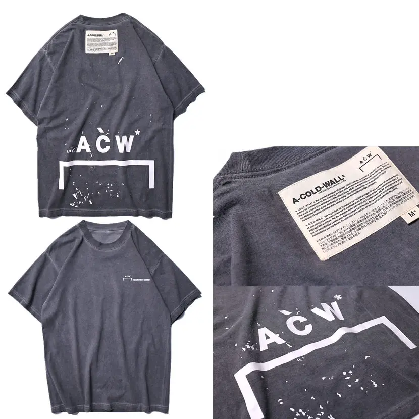A COLD WALL ACW футболка Вэнь Высокое качество Топ тройники Твердые o хип хоп