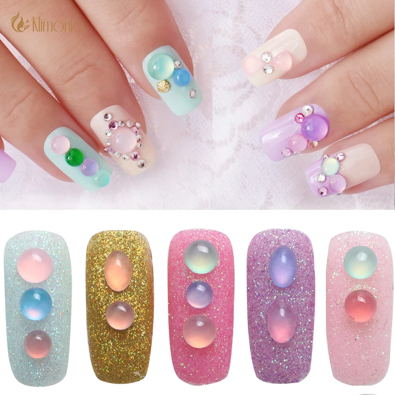 1 Box Colorful Resin Jelly Rhinestone Flatback Nail Art Gems 3D Nail ...