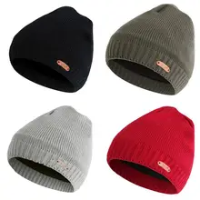 Новое поступление Модная зимняя бархатная шапка простая однотонная вязаная шапка Горячая Распродажа уличные Keeep теплые наушники шапка для мужчин и женщин