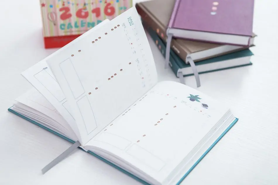 365 дней личный дневник планировщик блокнот ежедневник в твердой обложке офис еженедельный график милые корейские канцелярские libretas y cuadernos