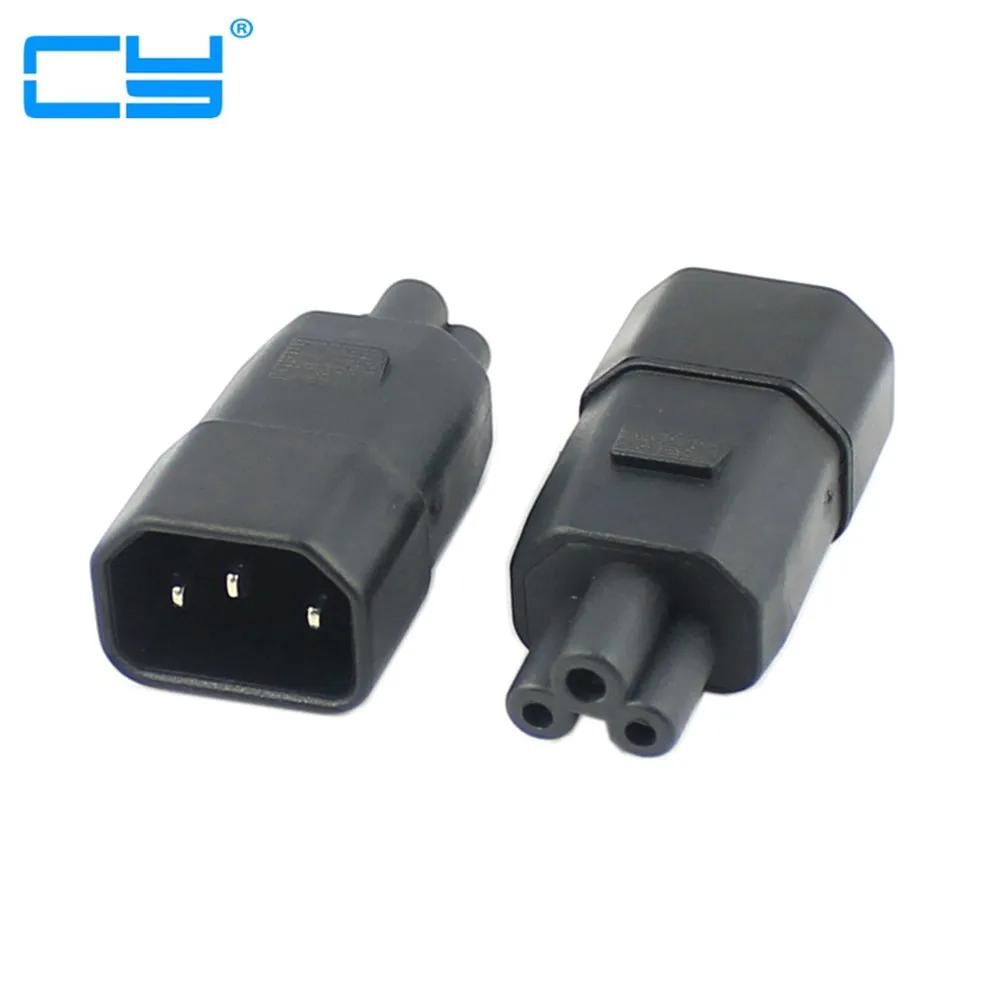 IEC 3Pin C6 male to 3Pin C13 Female Micky Mini Power Adapter Convertor