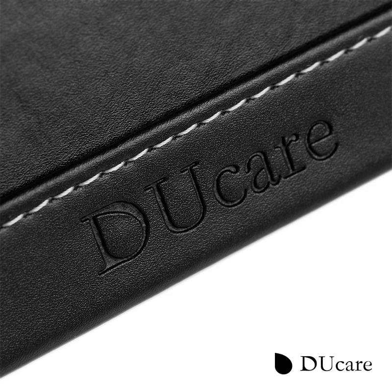 DUcare 1pc New Korean fashion leather PU cosmetic mirror portable folding utility creative school desktop mirror free shipping