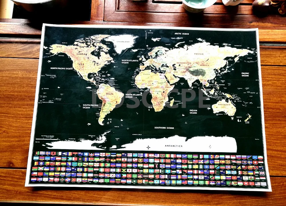 

Big size world scratch wall map Deluxe Edition Scratch World Map With Scratch Off Layer Visual Travel Journal for travel maps