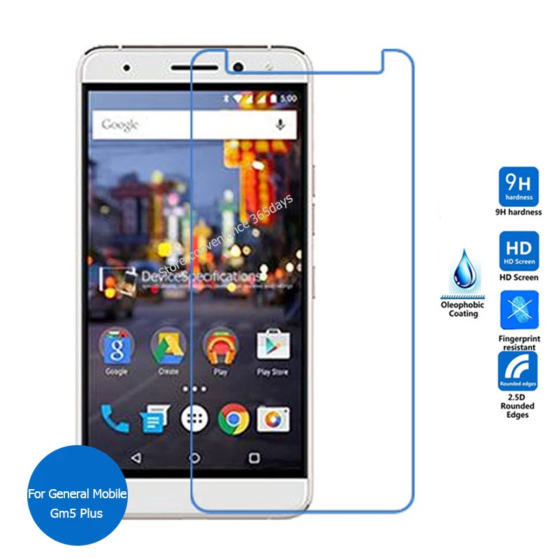 

For General Mobile Gm 5 Plus Tempered Glass Screen Protector 2.5 9h safety Protective Film on GM5Plus Gm5 pelicula de vidro