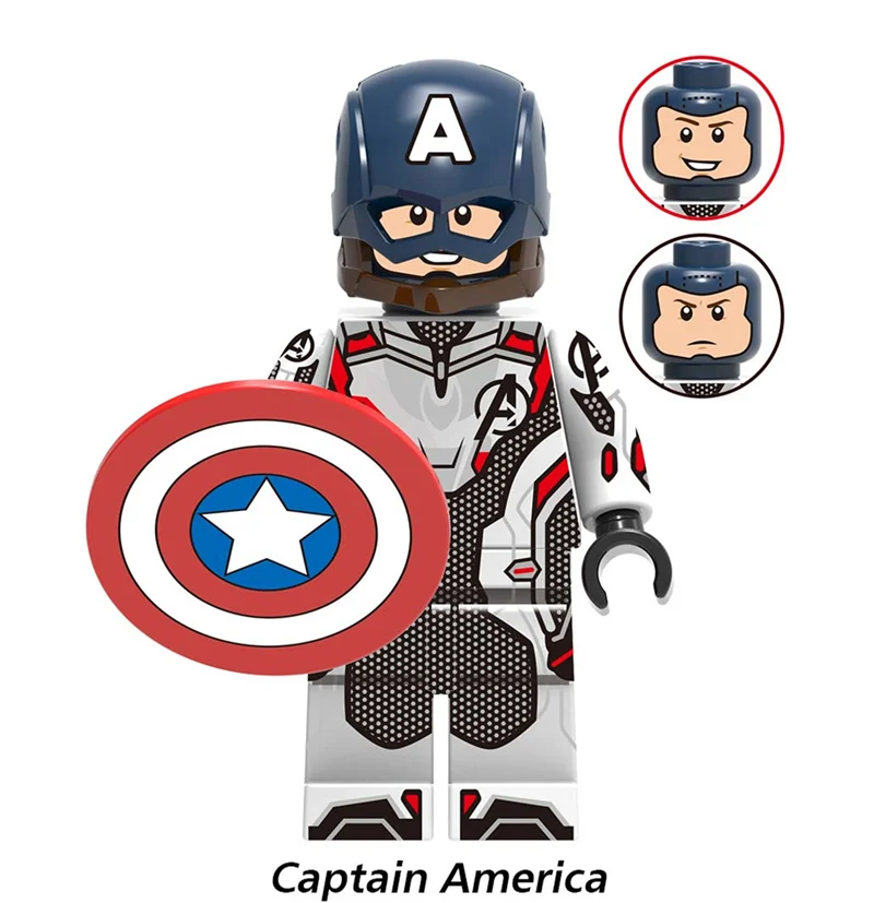 8pcs/lot Avengers Endgame Super Hero Figure Captain America War Machine Ant Man Rocket Raccoon Thor Iron Man Building Block Toys