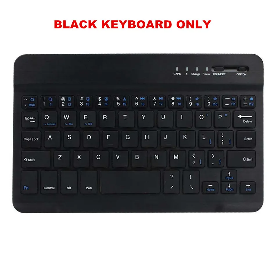 8 дюймов Универсальный Планшет Ноутбук Съемный Беспроводной Bluetooth чехол-клавиатура из искусственной кожи чехол-подставка для Тошиба Еncore WT8 - Цвет: ONLY BLACK KEYBOARD