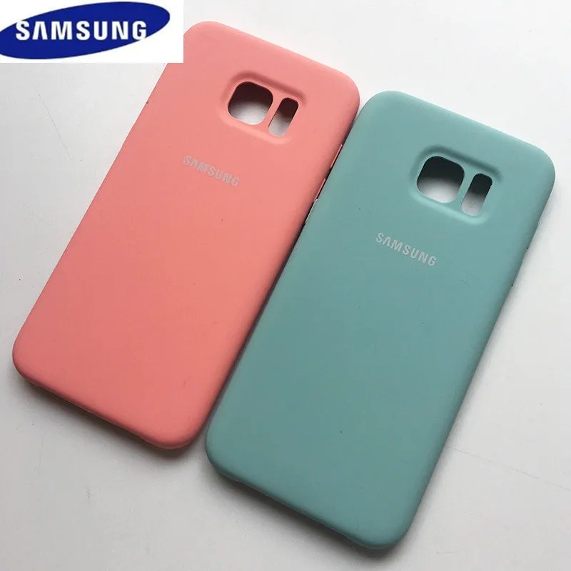 

Original Samsung Silicone phone Cover Case for Samsung Galaxy S7 Edge Case Back Cover Coque -6colors Anti-Wear Protection