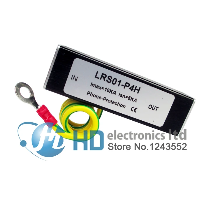 الهاتف فاكس عرام حامي الرعد صواعق rj11 kl01-p4h أسود محدود RJ-11 adsl